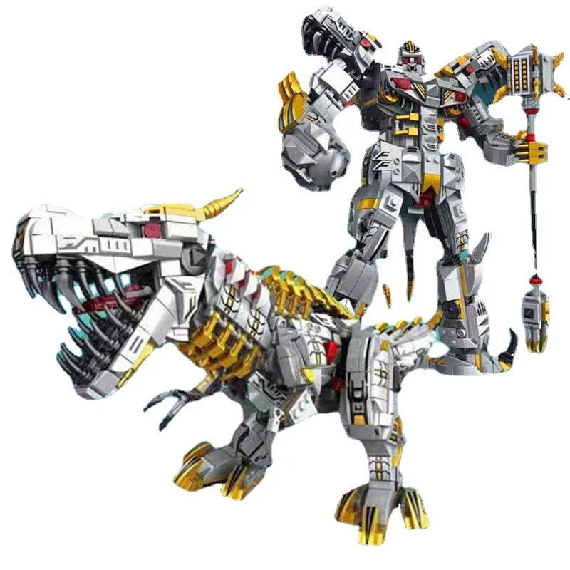 Mecha Iron Grimlock Dinosaur Transformers Bricks Toy - Building Blocks set compatible Lego - Turbo Moc