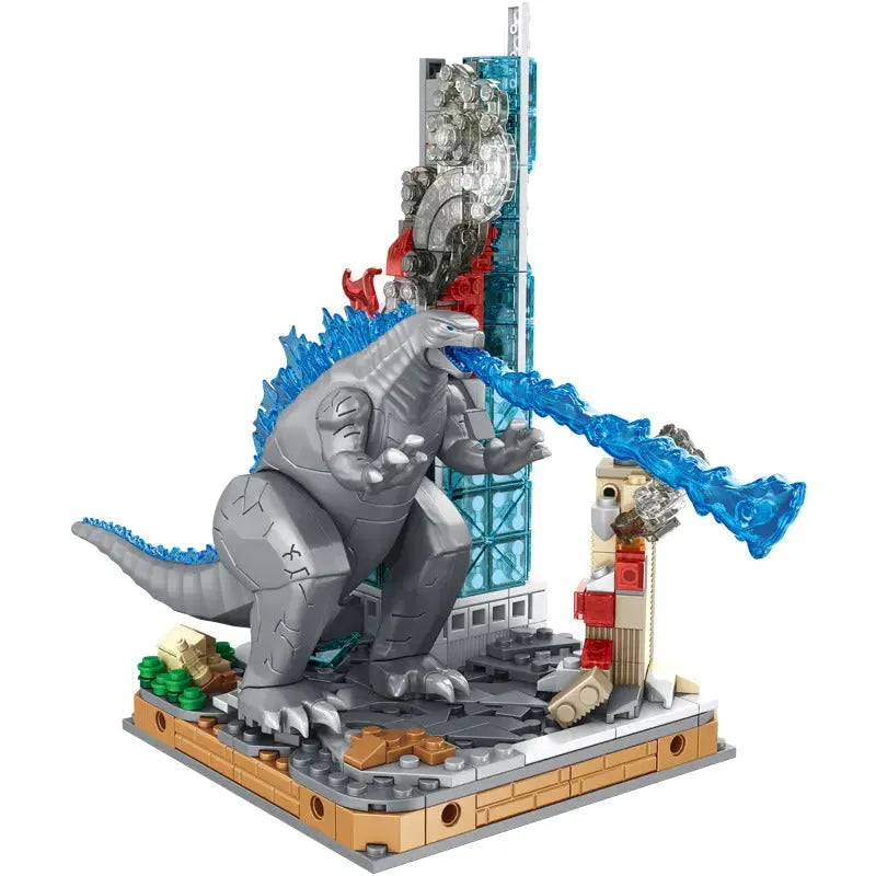 Idea Monster Godzilla In Battle City Bricks Toy - Building Blocks Set | Turbo Moc