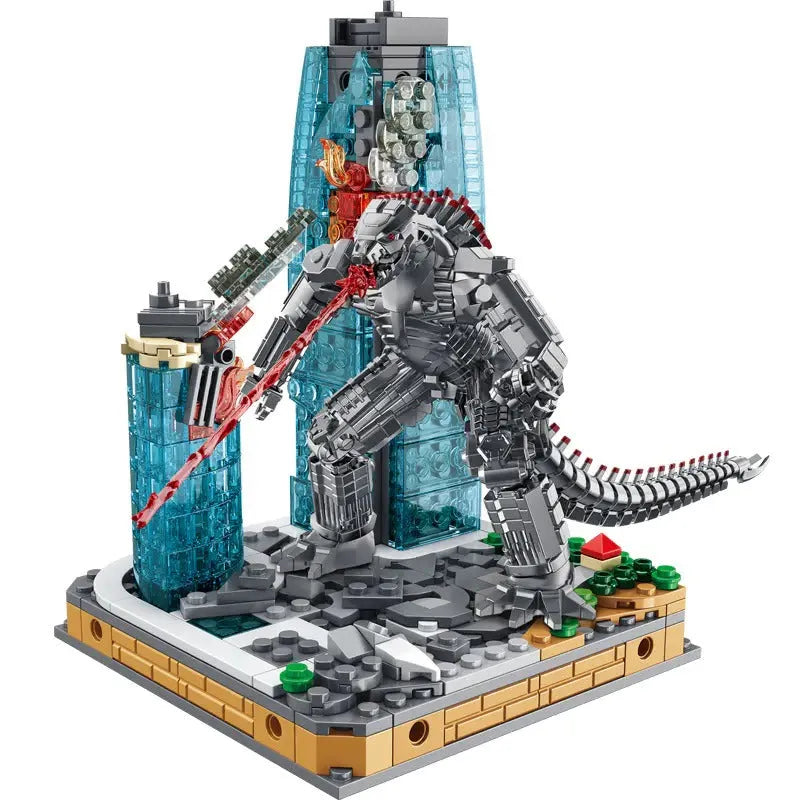 Monster Mecha Godzilla In Battle City Bricks Toys - Building Blocks set compatible Lego - Turbo Moc