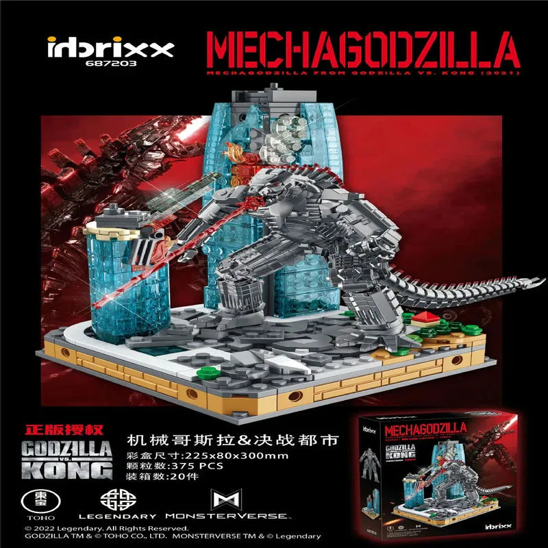 Monster Mecha Godzilla In Battle City Bricks Toys - Building Blocks set compatible Lego - Turbo Moc