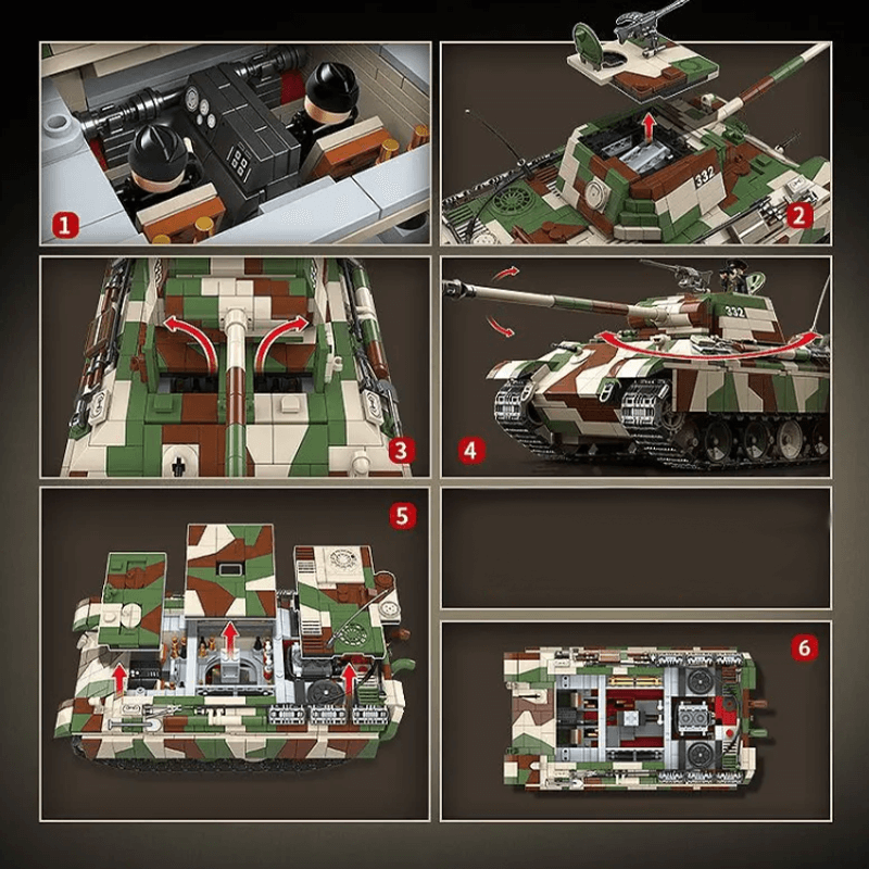 Panther Tank 2135pcs - Building Blocks set - Turbo Moc