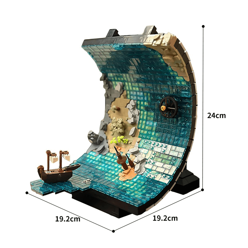 Perpetual Sailing Sculpture 1271pcs - Building Blocks set - Turbo Moc