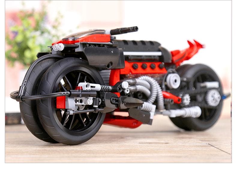 Cyberpunk superbike concept 680pcs-Turbo Moc