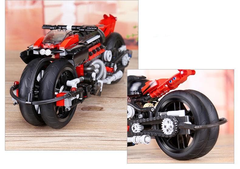 Cyberpunk superbike concept 680pcs-Turbo Moc