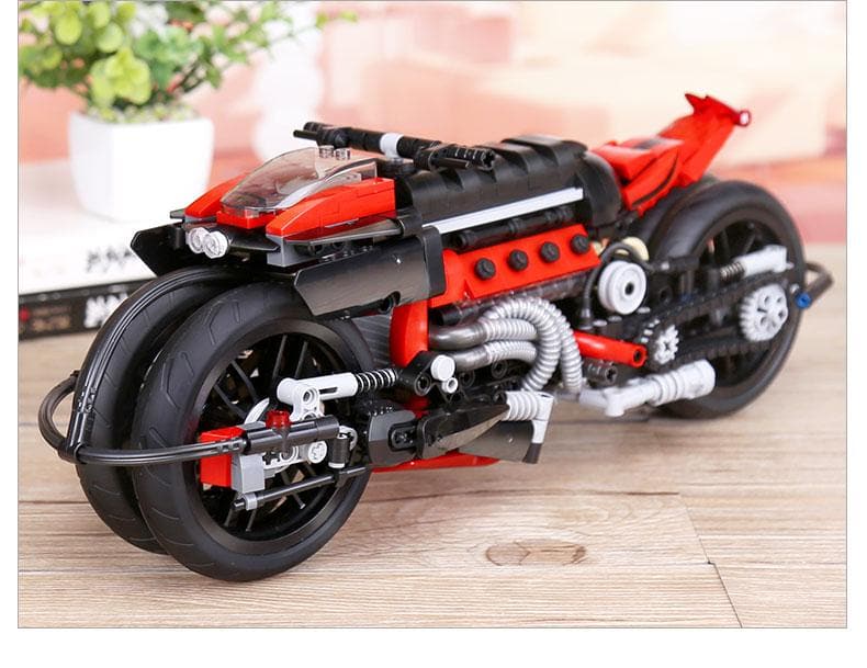 Cyberpunk superbike concept 680pcs-Turbo Moc