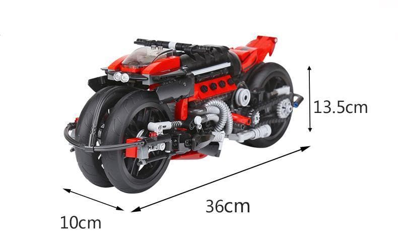 Cyberpunk superbike concept 680pcs-Turbo Moc