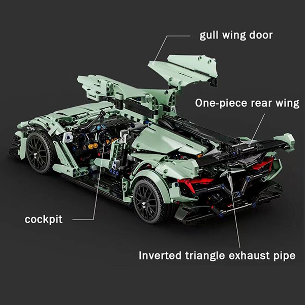 Gumpert Apollo IE Green s set, compatible with Lego