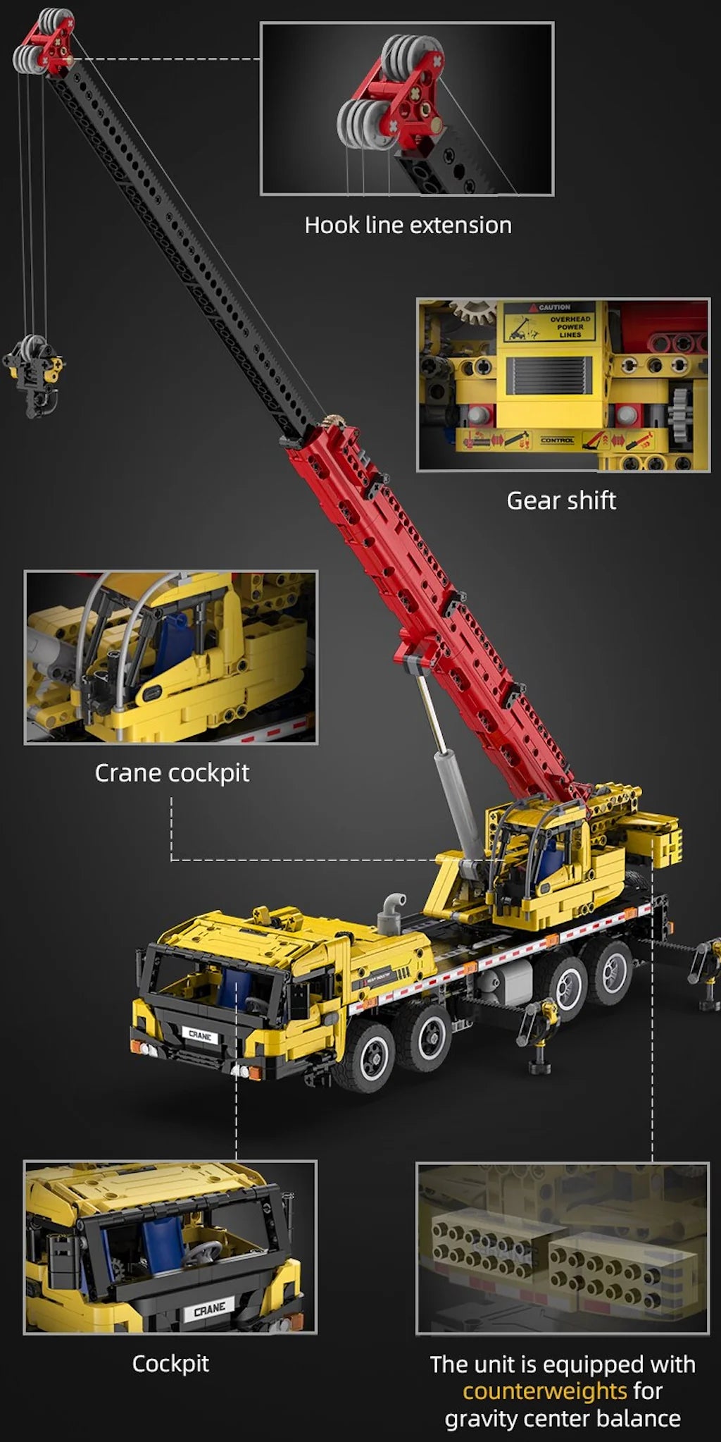 Remote Controlled Crane 1831pcs-Turbo Moc