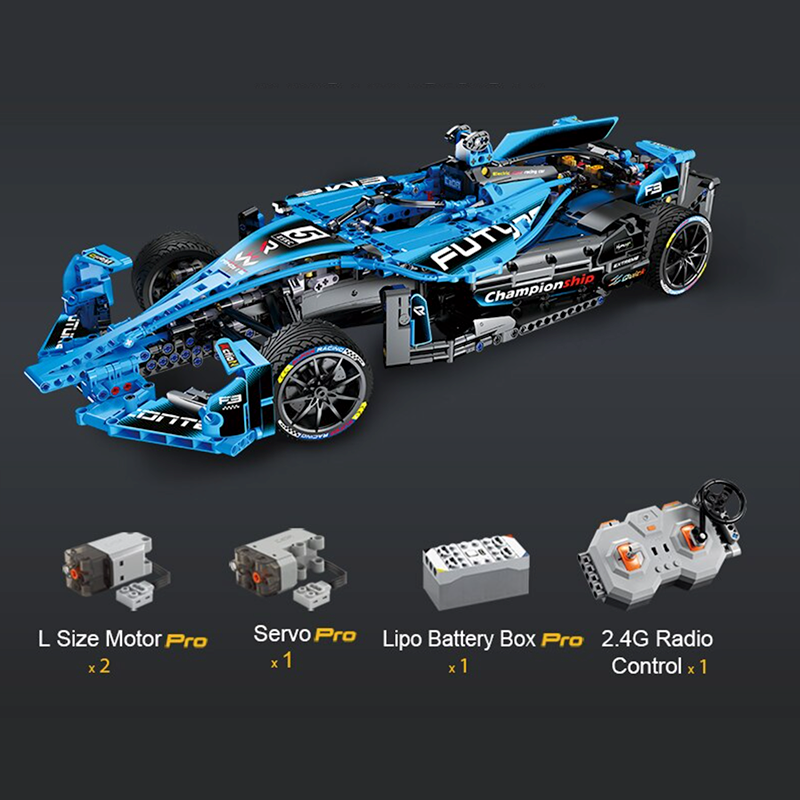 Gen 2 Electric Single Seater race Car s set, compatible with Lego