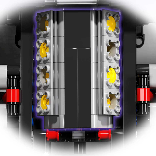 Lamborghini Urus Satin Purple s set, compatible with Lego