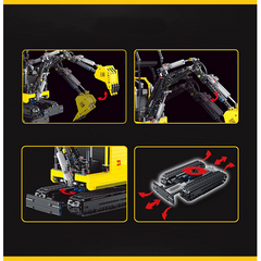 Mini Excavator Remote Controlled s set, compatible with Lego