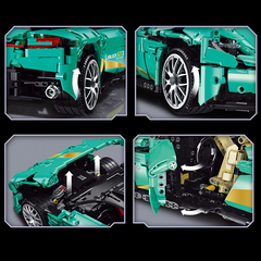 Aston Martin DB11 Tiffany Blue s set, compatible with Lego