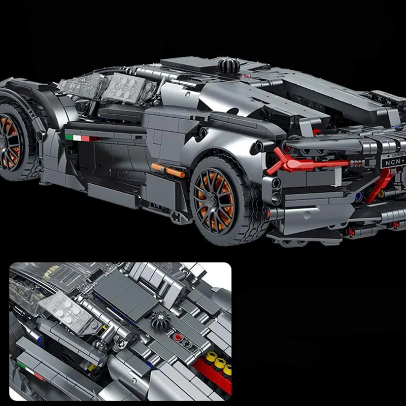 Lamborghini Terzo Millennio concept s set, compatible with Lego