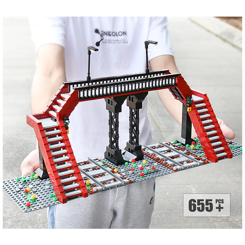 Railway Crossing 654pcs - Building Blocks set - Turbo Moc