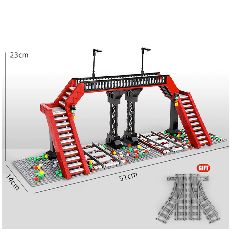 Railway Crossing 654pcs - Building Blocks set - Turbo Moc