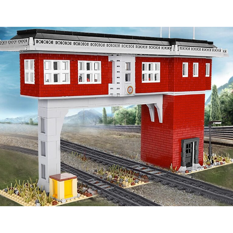 Railway Signal Station 1808pcs - Building Blocks set - Turbo Moc