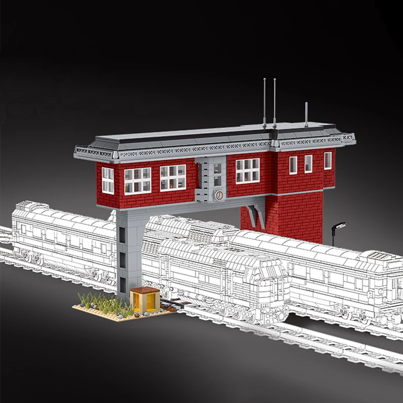 Railway Signal Station 1808pcs - Building Blocks set - Turbo Moc