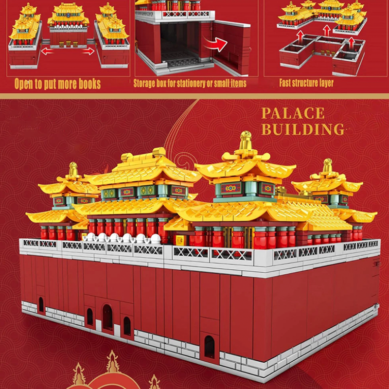 "Red Dragon" Palace 1904pcs - Building Blocks set - Turbo Moc