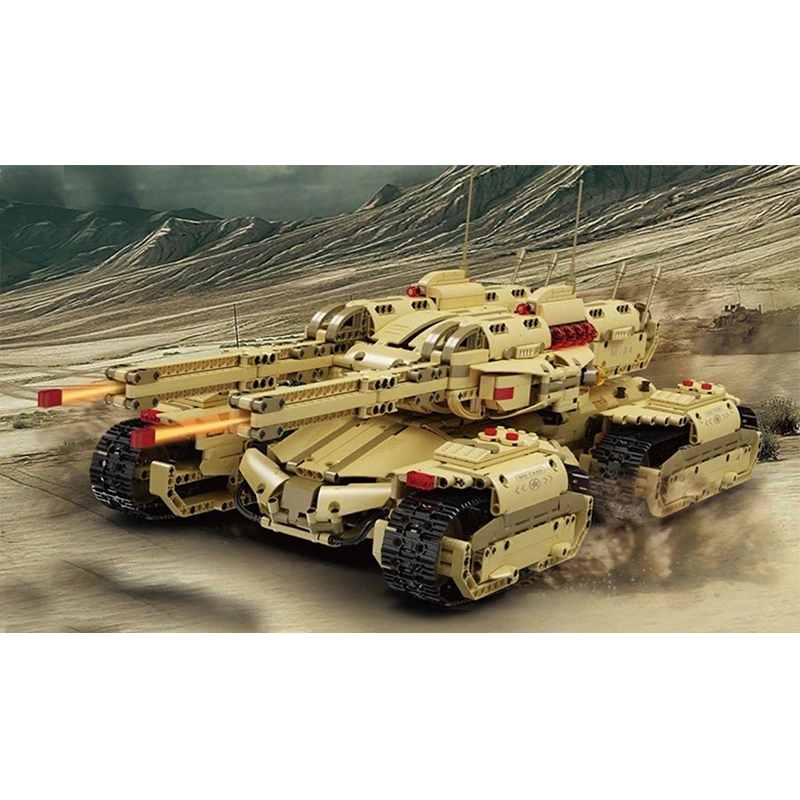 Remote Controlled Army 4 Track Tank 3295pcs - Building Blocks set - Turbo Moc