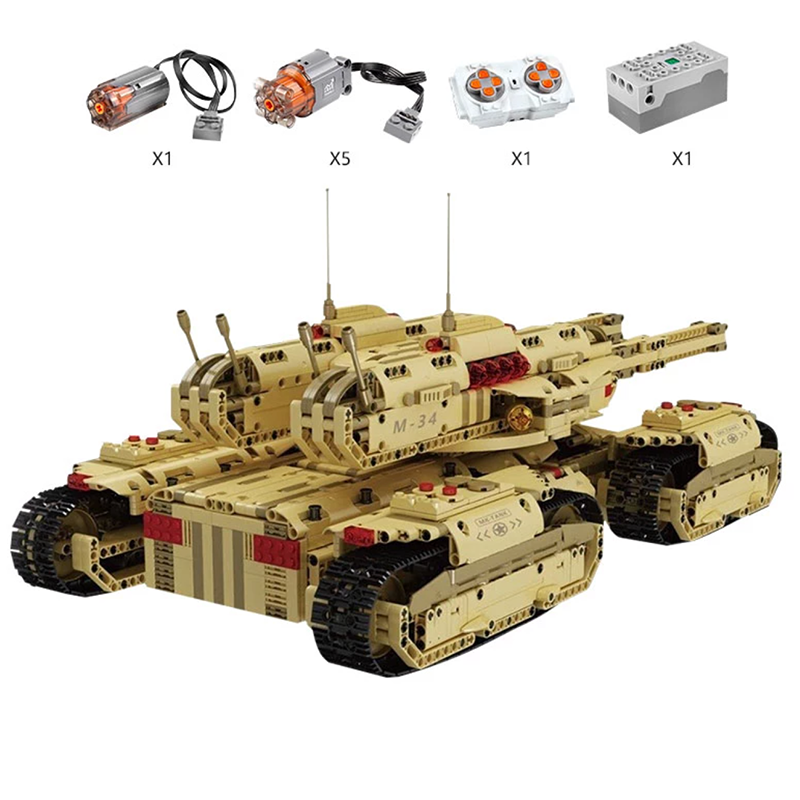 Remote Controlled Army 4 Track Tank 3295pcs - Building Blocks set - Turbo Moc