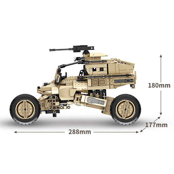 Remote Controlled Army Buggy 1181pcs - Building Blocks set - Turbo Moc