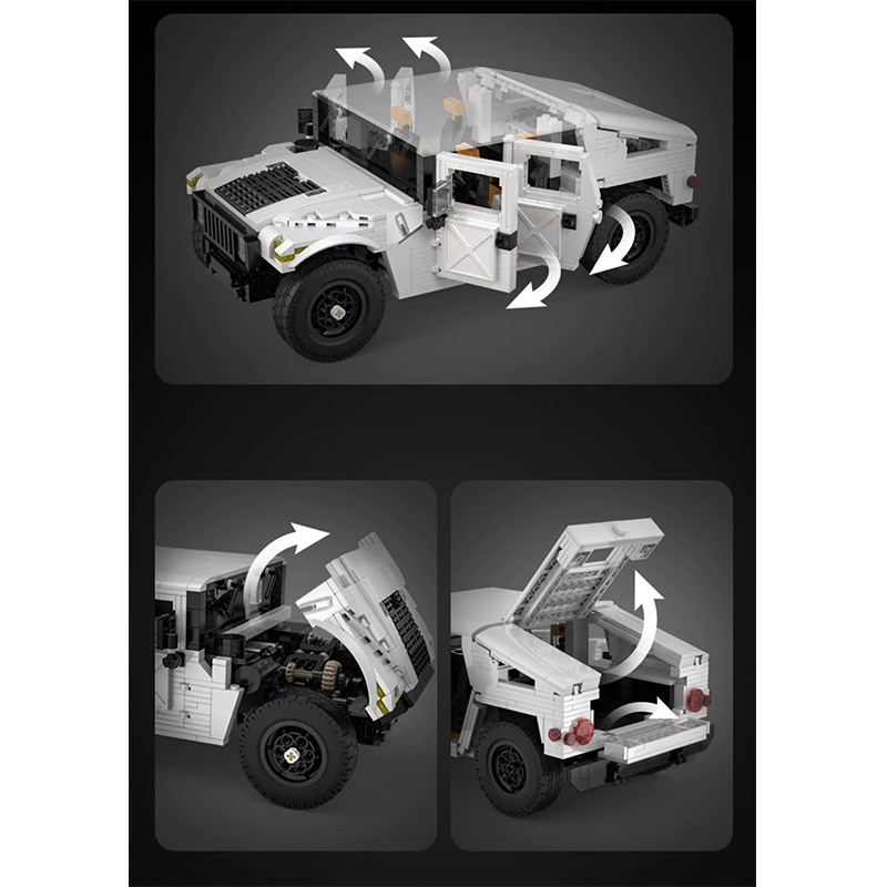 Remote Controlled H1 Humvee 1380pcs - Building Blocks set - Turbo Moc