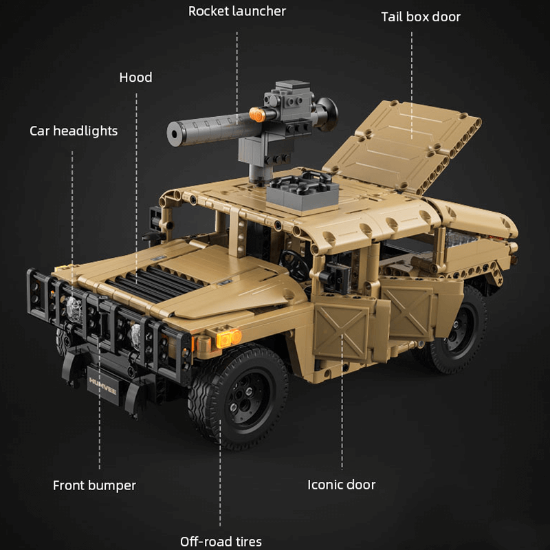 Remote Controlled Humvee 627pcs - Building Blocks set - Turbo Moc