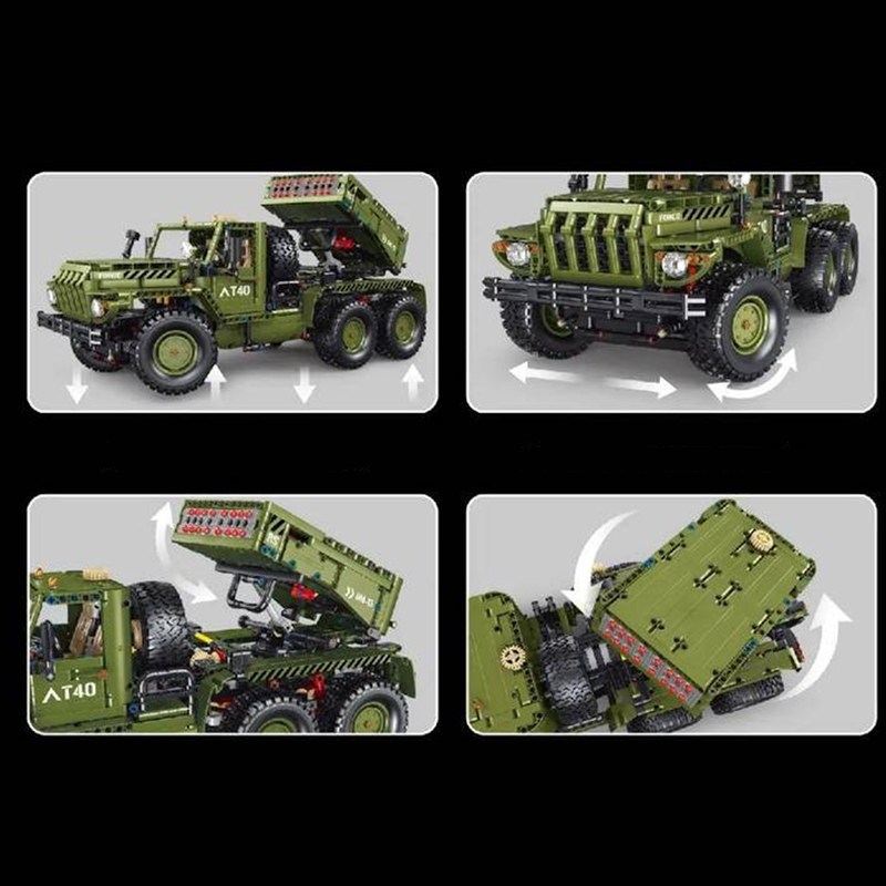 Remote Controlled Katyusha Rocket Launcher 2267pcs - Building Blocks set - Turbo Moc