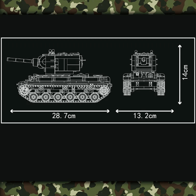 Remote controlled KV-2 tank 897pcs - Building Blocks set - Turbo Moc