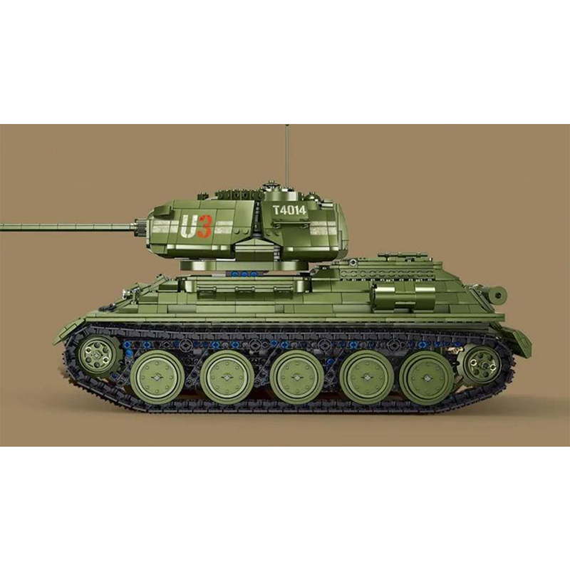 Remote Controlled T34 Tank 2051pcs - Building Blocks set - Turbo Moc