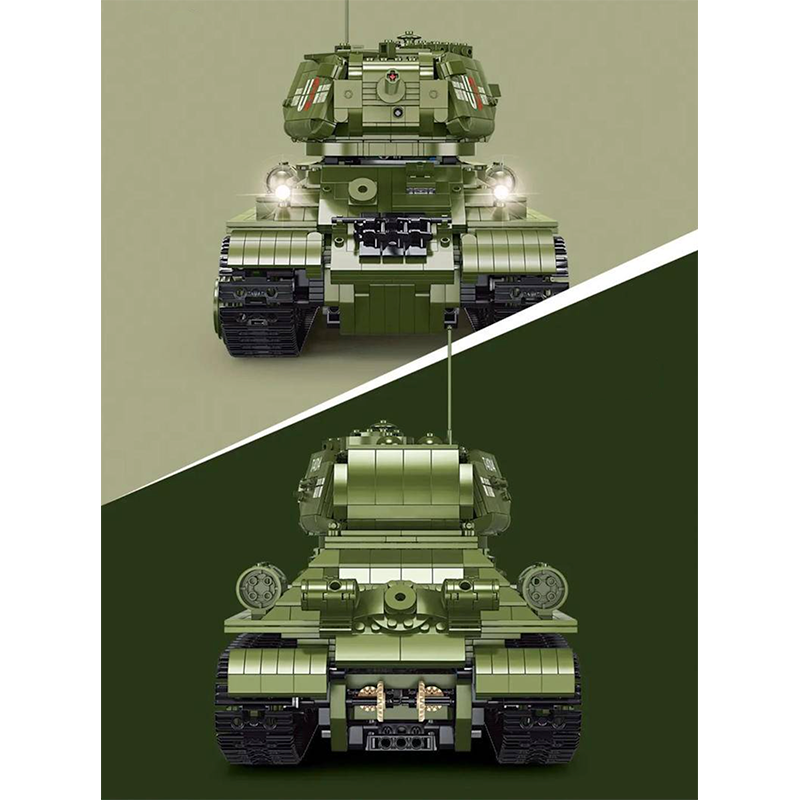 Remote Controlled T34 Tank 2051pcs - Building Blocks set - Turbo Moc