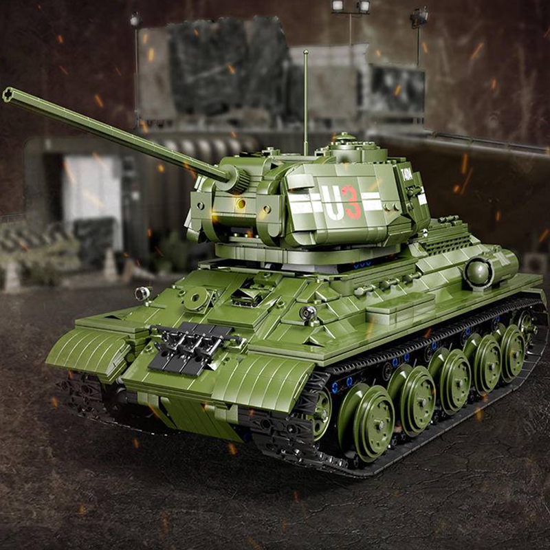 Remote Controlled T34 Tank 2051pcs - Building Blocks set - Turbo Moc