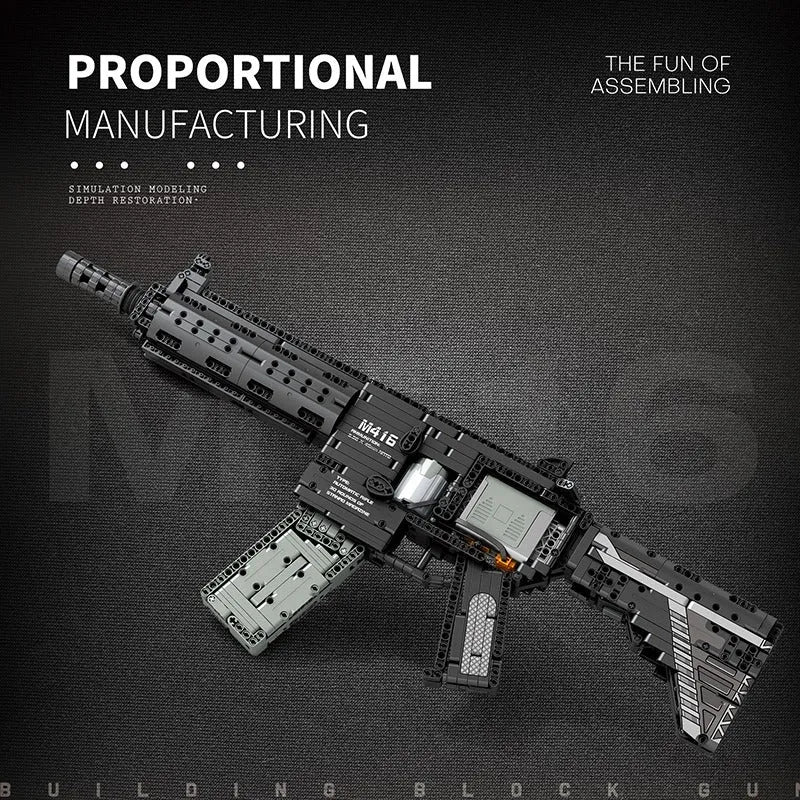 M416 Assault Rifle - Building Blocks set compatible Lego - Turbo Moc