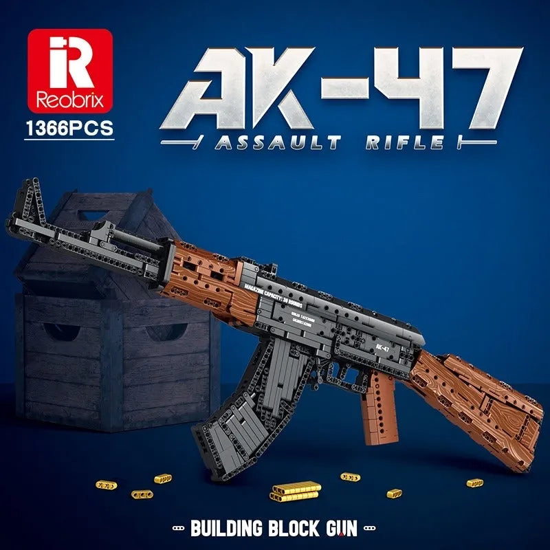 AK47 Assault Rifle V2 - Building Blocks set compatible Lego - Turbo Moc