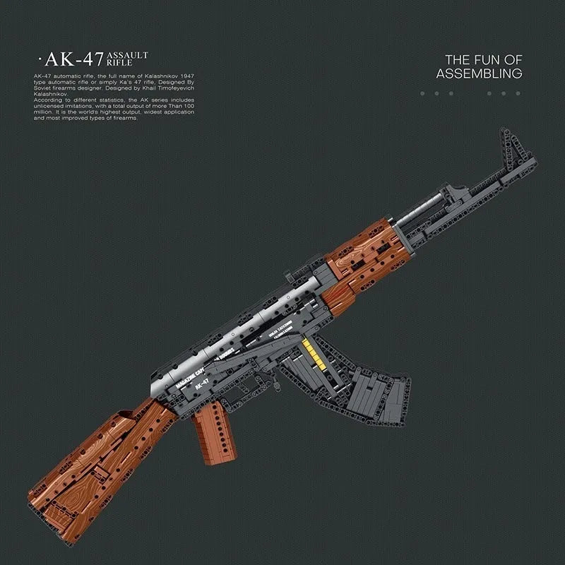 AK47 Assault Rifle V2 - Building Blocks set compatible Lego - Turbo Moc