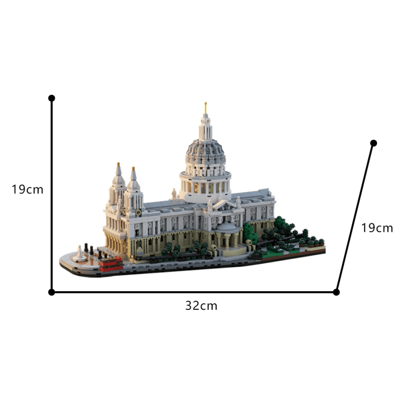 Saint Paul's Cathedral 1:800 2148pcs - Building Blocks set - Turbo Moc