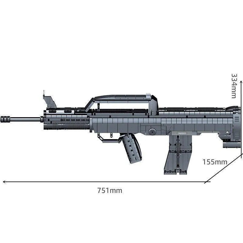 Heavy Duty Assault Rifle - Building Blocks set compatible Lego - Turbo Moc