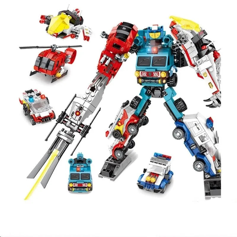 Mecha Car Transformation City Robot Warrior Bricks Toys - Building Blocks set compatible Lego - Turbo Moc