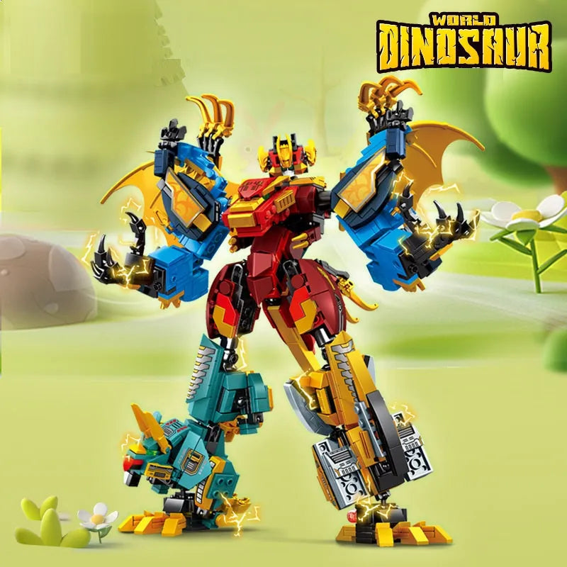 Mecha Deformation Dinosaur Transformation Bricks Toys - Building Blocks set compatible Lego - Turbo Moc