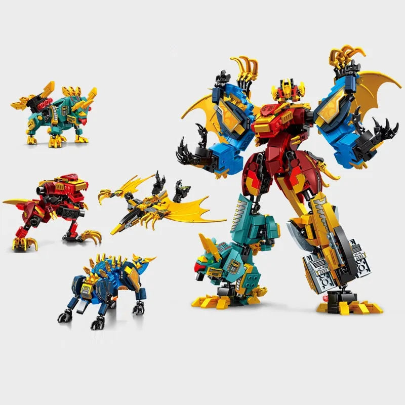 Mecha Deformation Dinosaur Transformation Bricks Toys - Building Blocks set compatible Lego - Turbo Moc