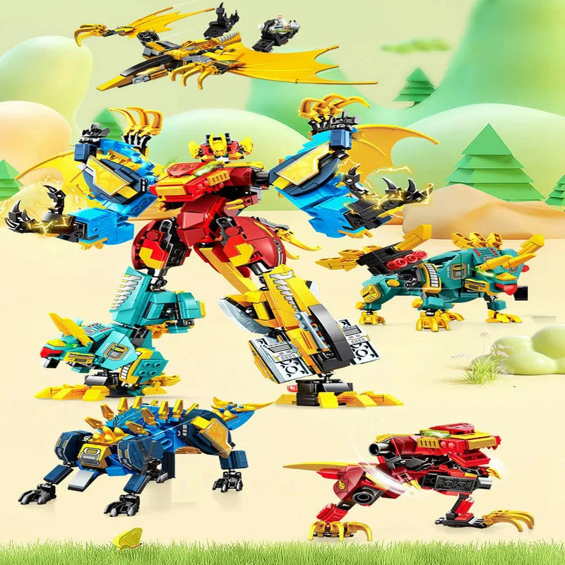 Mecha Deformation Dinosaur Transformation Bricks Toys - Building Blocks set compatible Lego - Turbo Moc