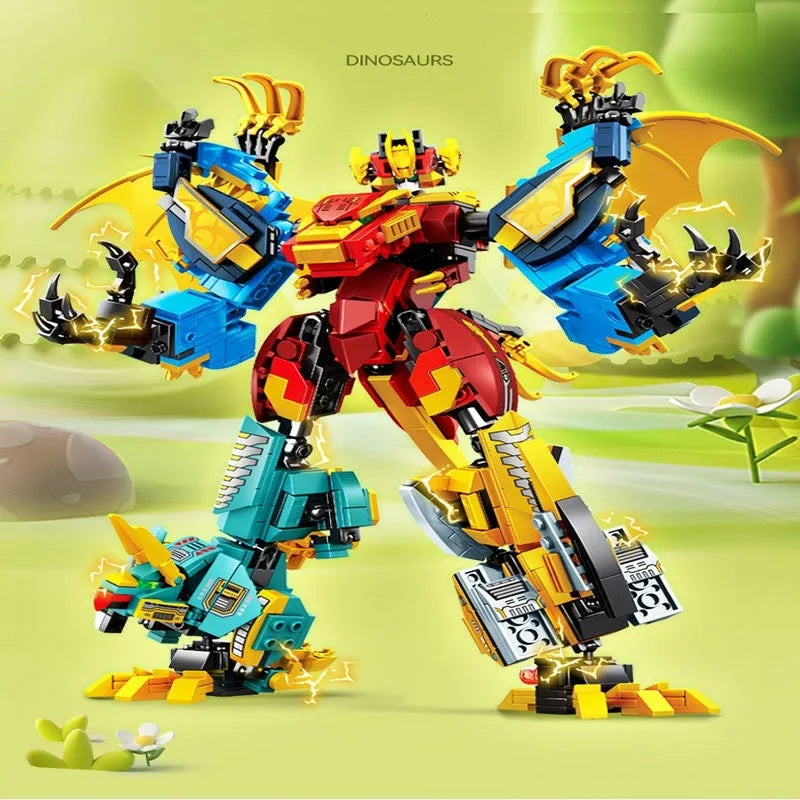 Mecha Deformation Dinosaur Transformation Bricks Toys - Building Blocks set compatible Lego - Turbo Moc