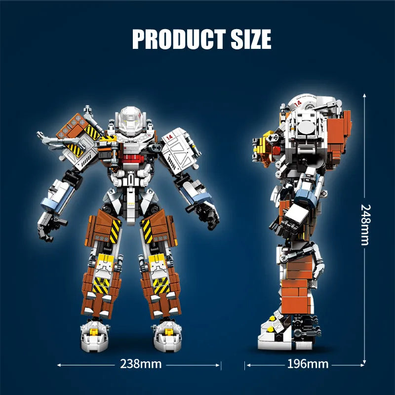 Mecha MU2 Heavy Defense White Shark Robot Bricks Toy - Building Blocks set compatible Lego - Turbo Moc