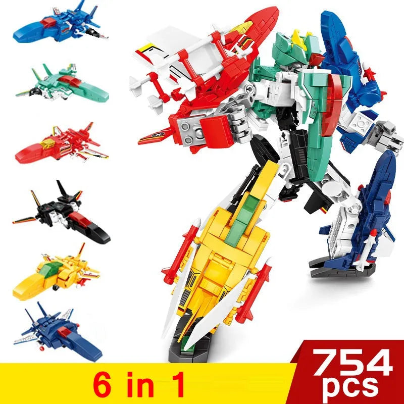 Mecha Transformation Planes Robot Fighter Bricks Toy - Building Blocks set compatible Lego - Turbo Moc