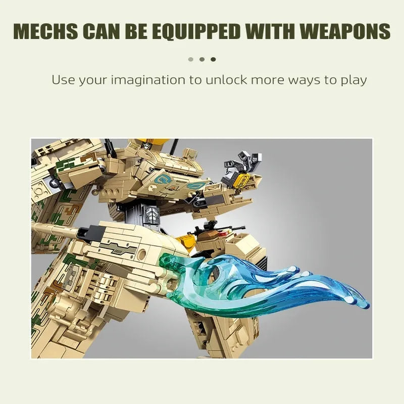 Mecha Transformers Robot Battle Tank Deformation Bricks Toy - Building Blocks set compatible Lego - Turbo Moc