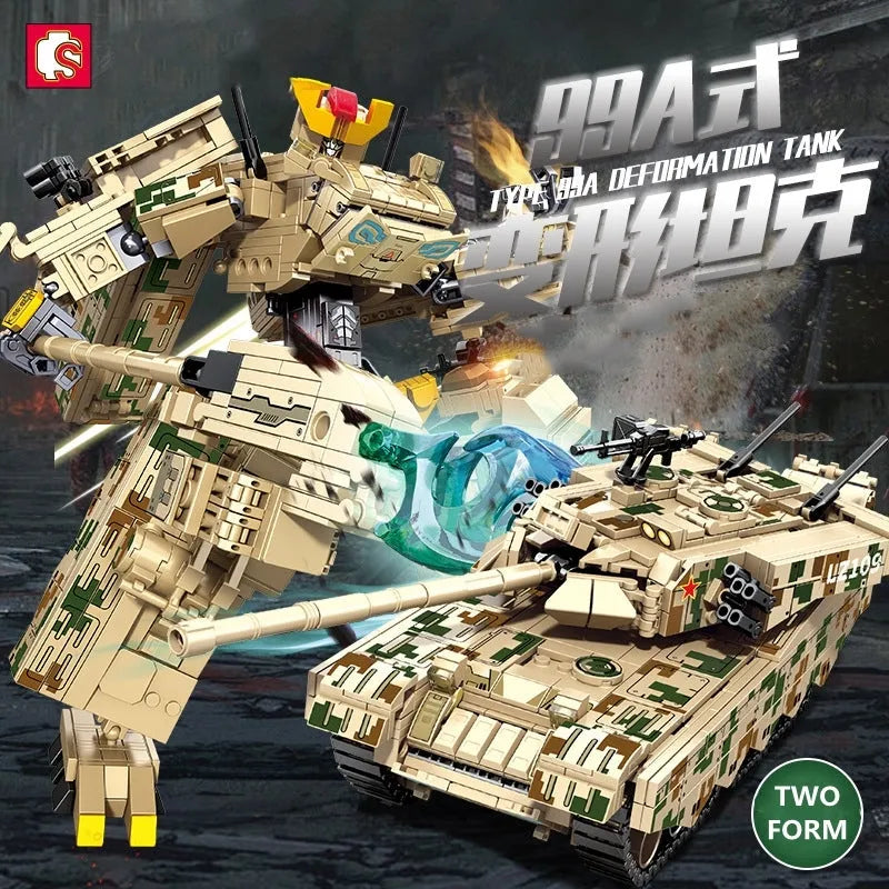 Mecha Transformers Robot Battle Tank Deformation Bricks Toy - Building Blocks set compatible Lego - Turbo Moc