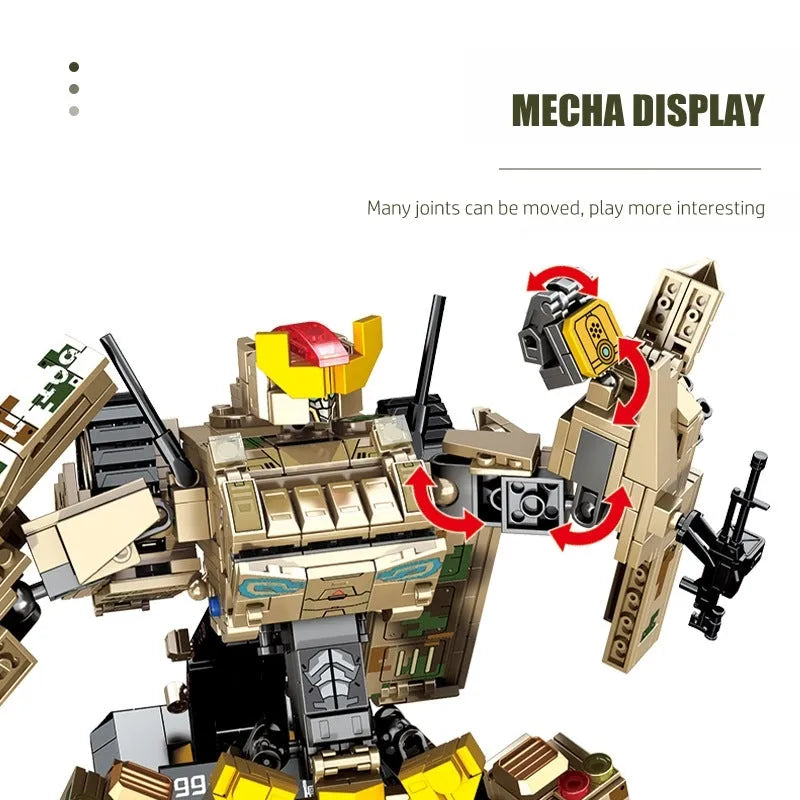 Mecha Transformers Robot Battle Tank Deformation Bricks Toy - Building Blocks set compatible Lego - Turbo Moc