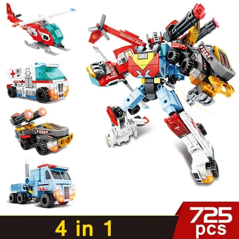 Mecha Transforming Steel Robot Warrior Bricks Toy - Building Blocks set compatible Lego - Turbo Moc