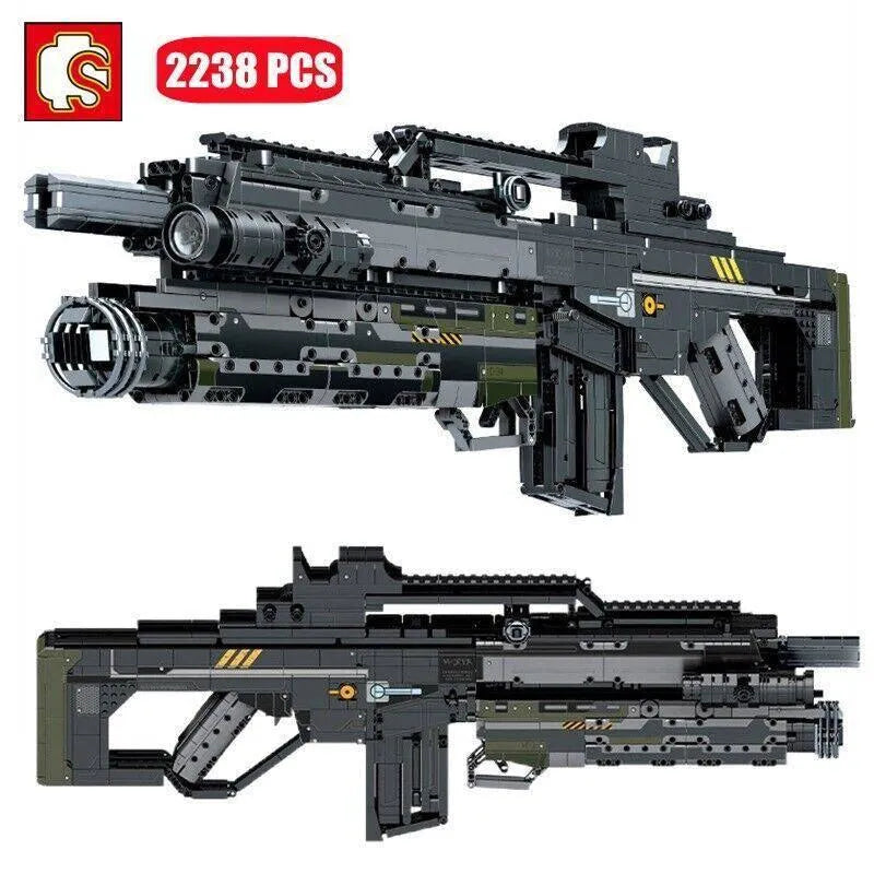 Heavy Duty SWAT Assault Rifle - Building Blocks set compatible Lego - Turbo Moc