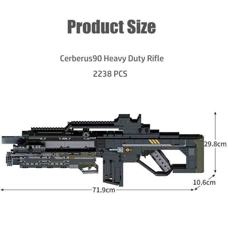 Heavy Duty SWAT Assault Rifle - Building Blocks set compatible Lego - Turbo Moc